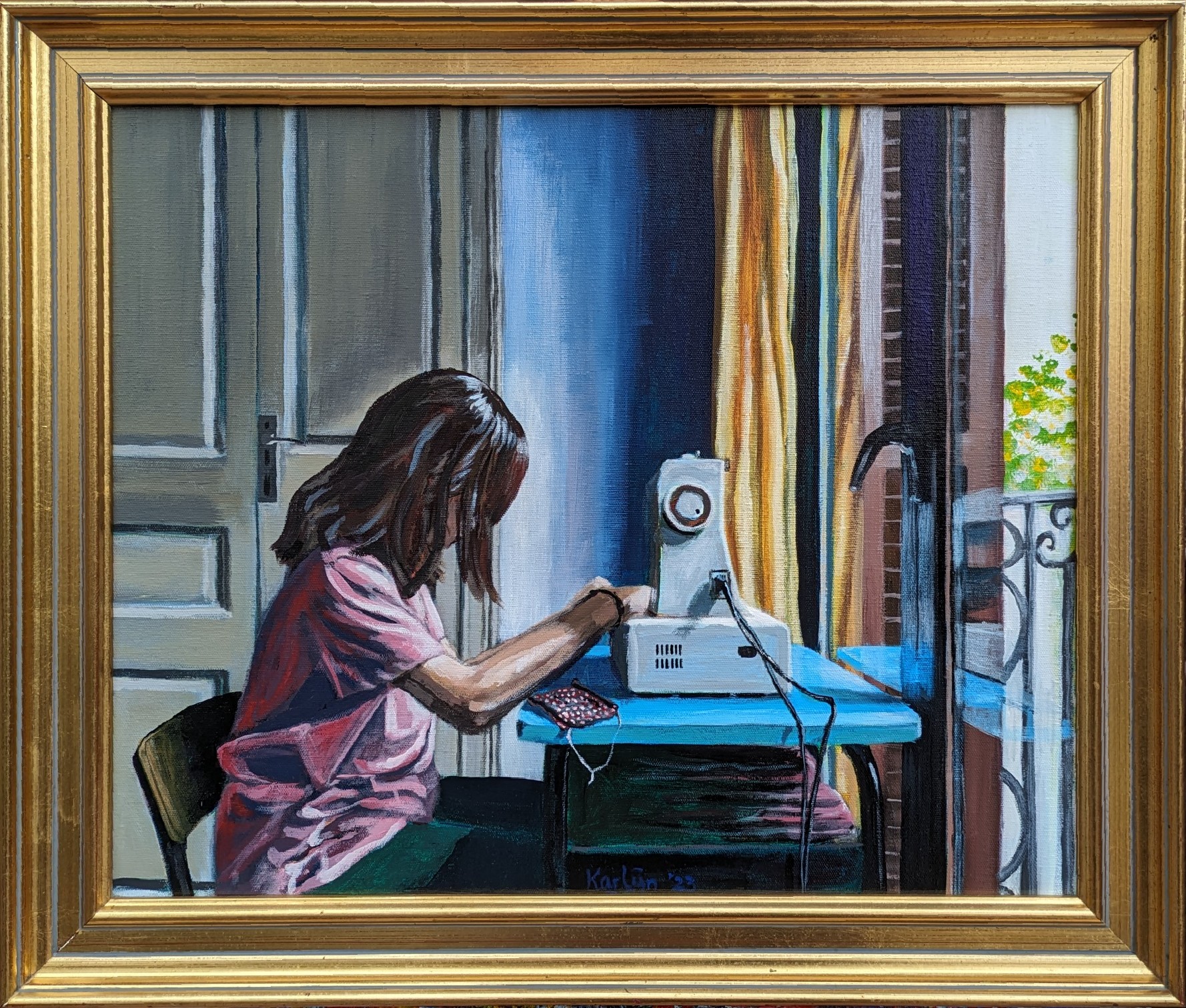 OBLA-DI, OBLA-DA (2023) oil on wooden board, 21x18cm (excl. frame) karlijn surminski artwork