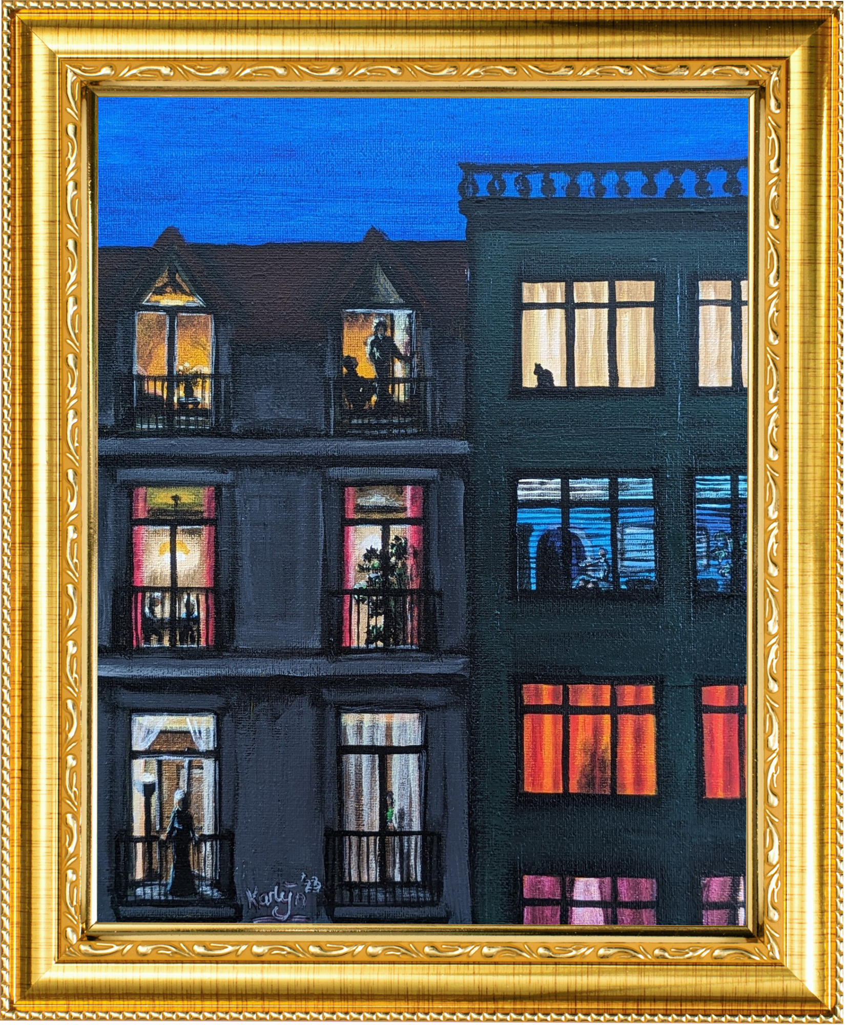 GRAN VIA II (2022) oil on canvas, 24x30cm (excl. frame) karlijn surminski artwork