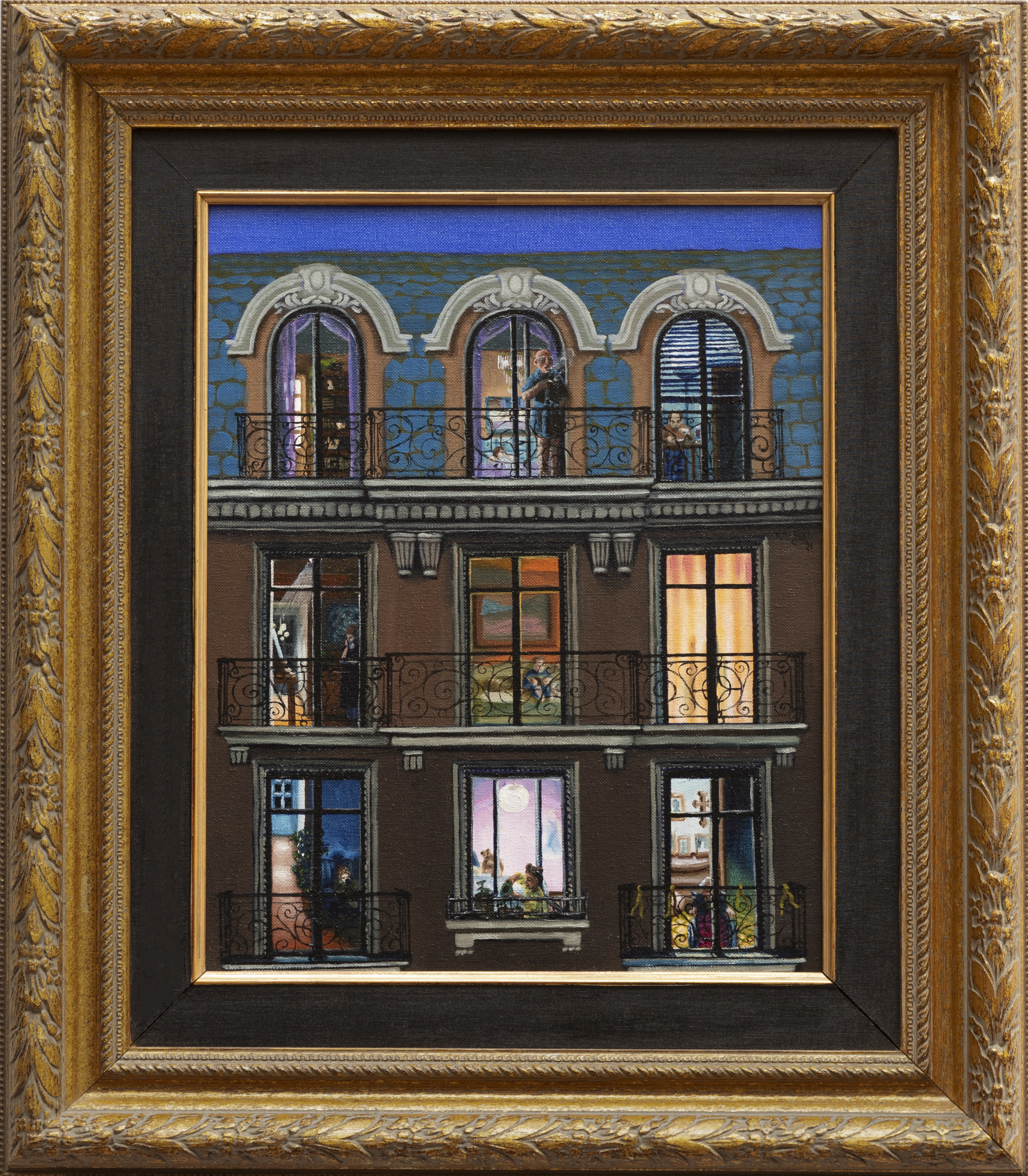 TOGETHER ALONE (2022) oil on canvas, 33x41cm (excl. frame) karlijn surminski artwork