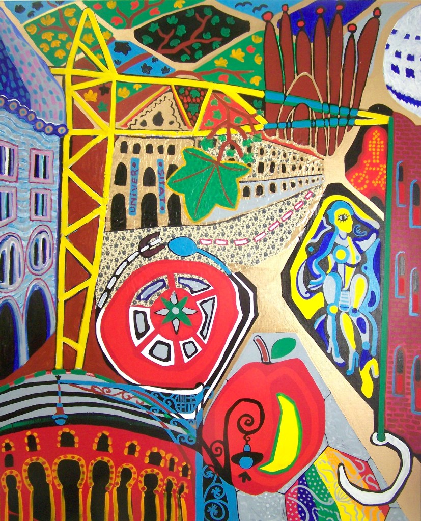 01 EIXAMPLE (2010) mixed media on canvas, 130x160cm karlijn surminski artwork