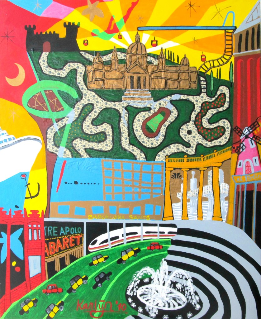 03 SANTS-MONTJUÏC (2010) mixed media on canvas, 130x160cm karlijn surminski artwork
