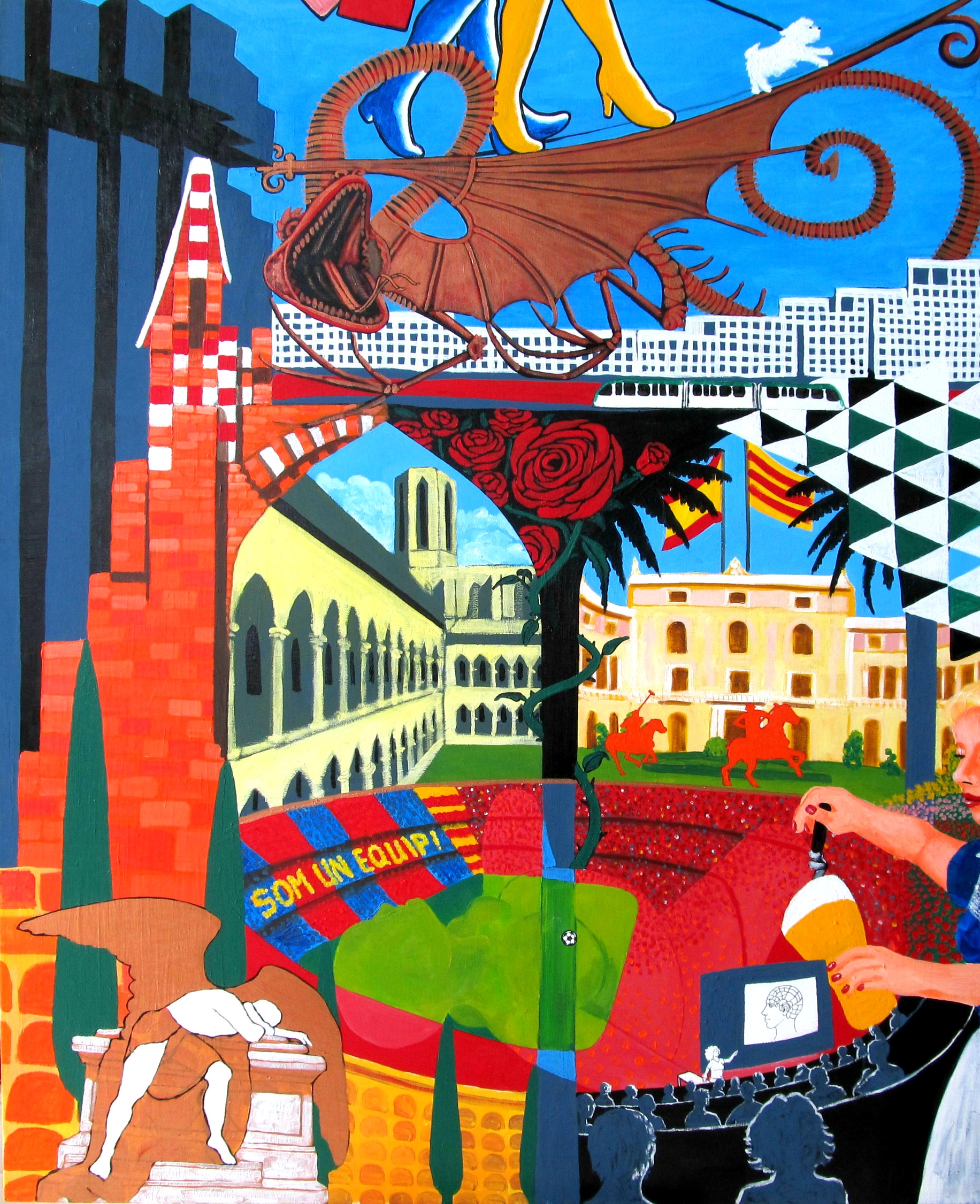 07 PEDRALBES-LES CORTS (2015) mixed media on canvas, 130x160cm